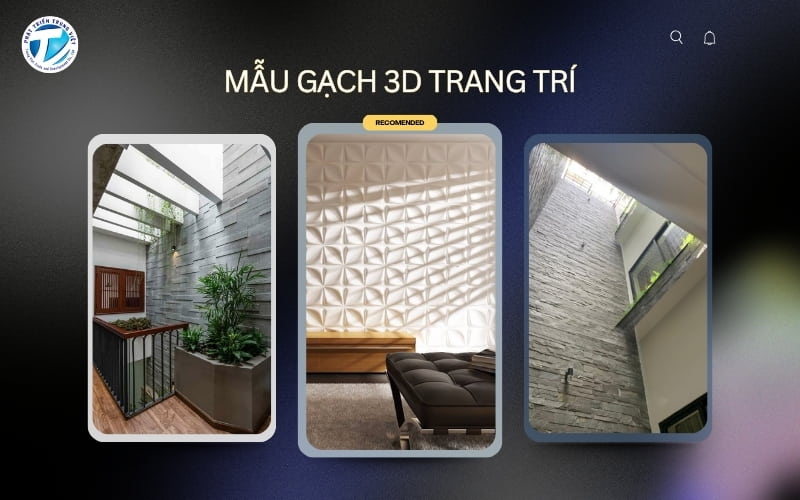Ứng dụng của các loại gạch 3D hiện đại